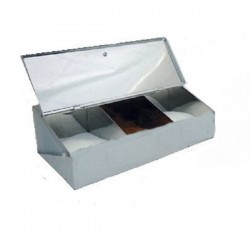 Κουτί Αποθήκευσης Καφέ Inox - 3 θέσεων 